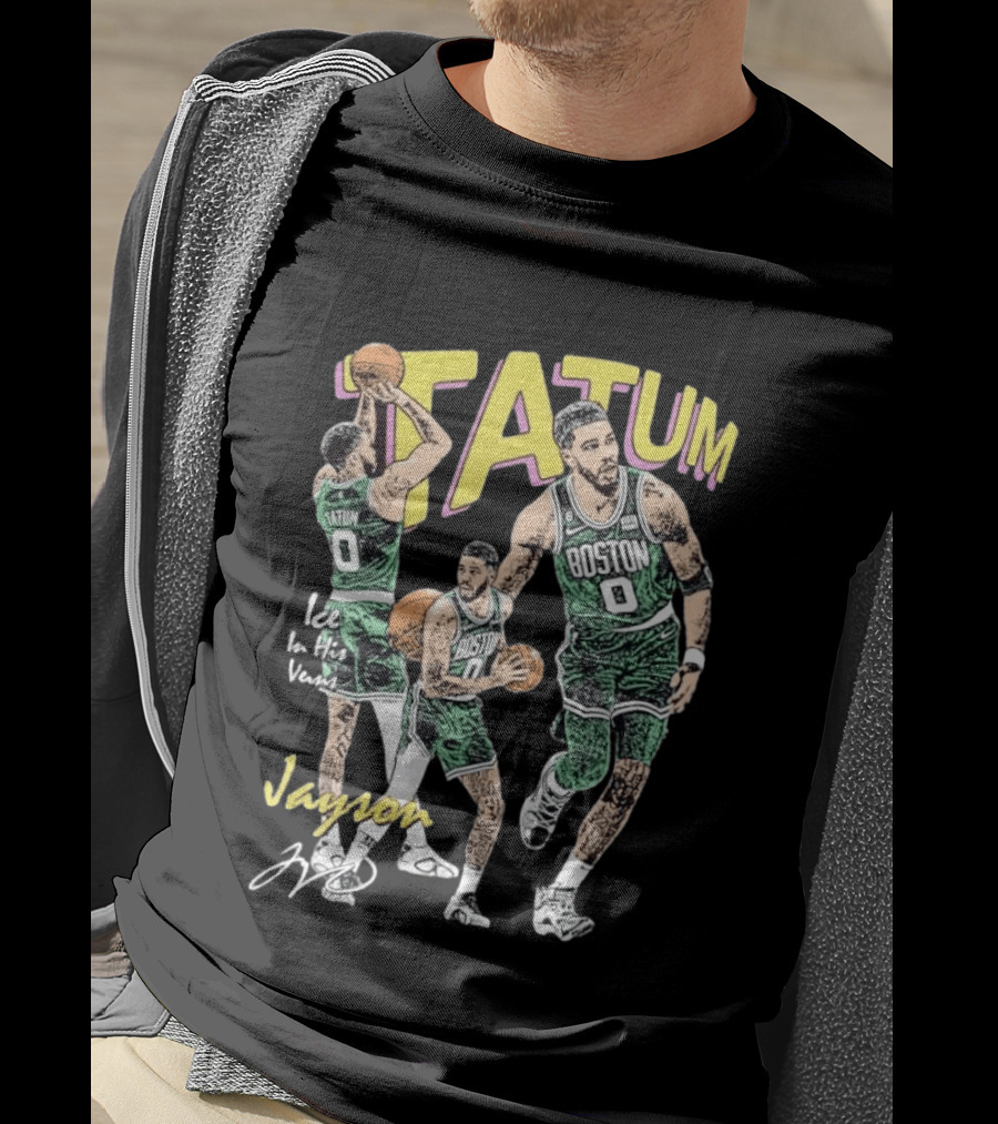 Tatum Boston Celtics Ice In His Veins Jayson 0 T-Shirt