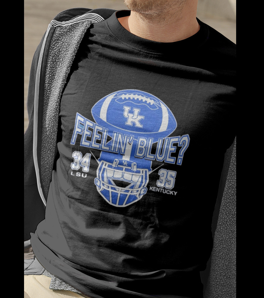 Kentucky Wildcats Football Feelin' Blue 35 34 LSU 2026 T-Shirt