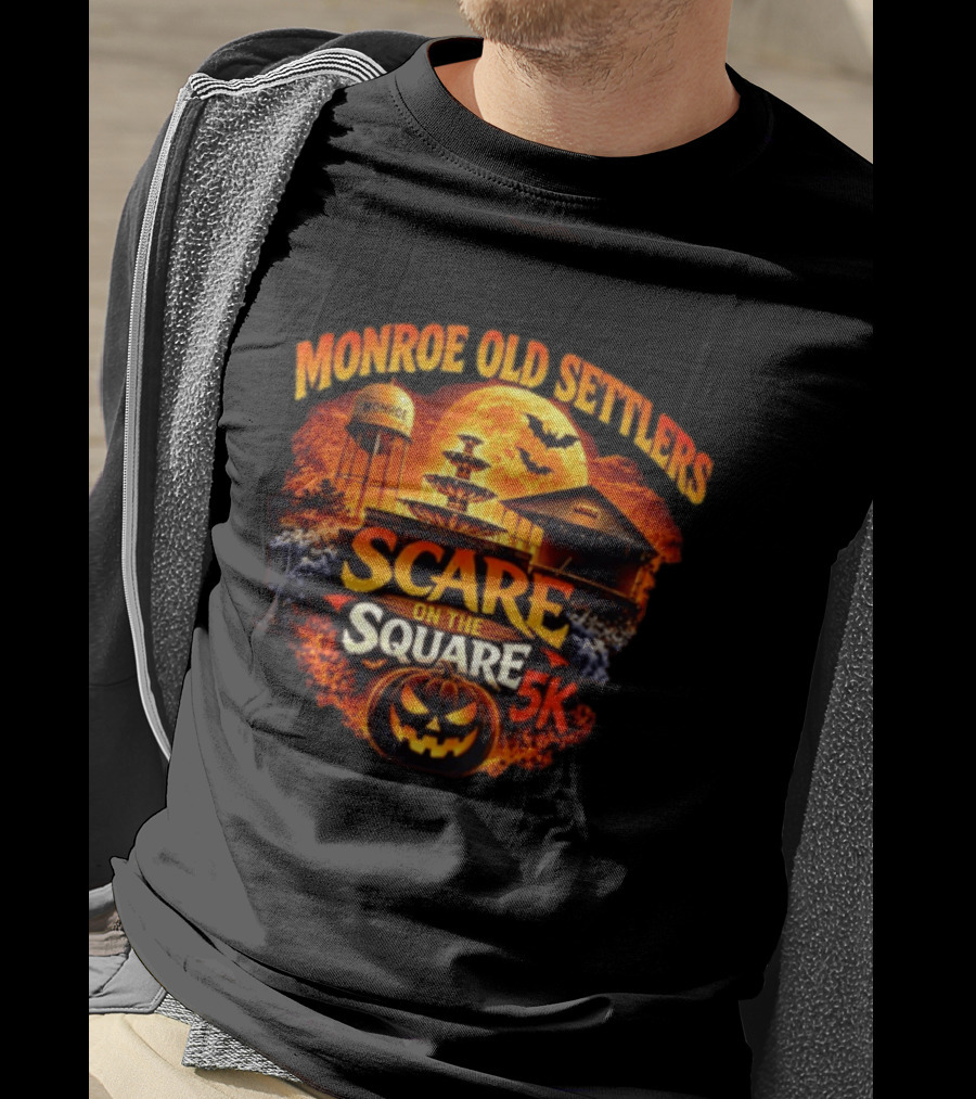 Monroe Old Settlers Scare On The Square 5K Pumpkin Festival Event T-Shirt