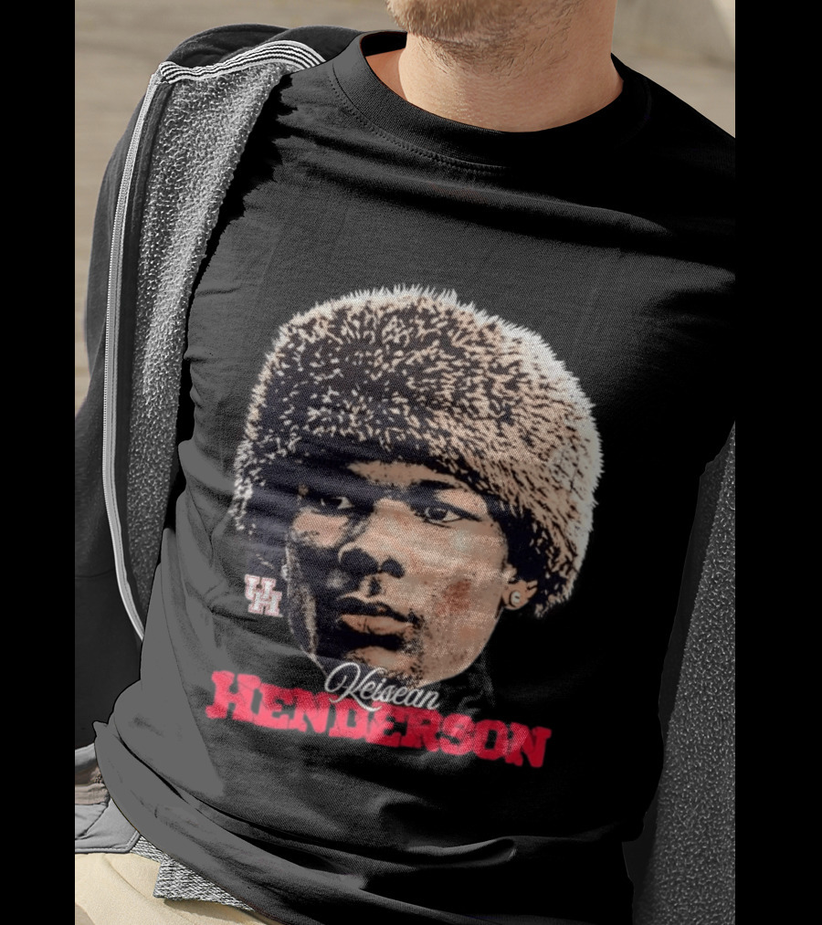 NCAA Football Houston Cougars Keisean Henderson UH Beanie T-Shirt