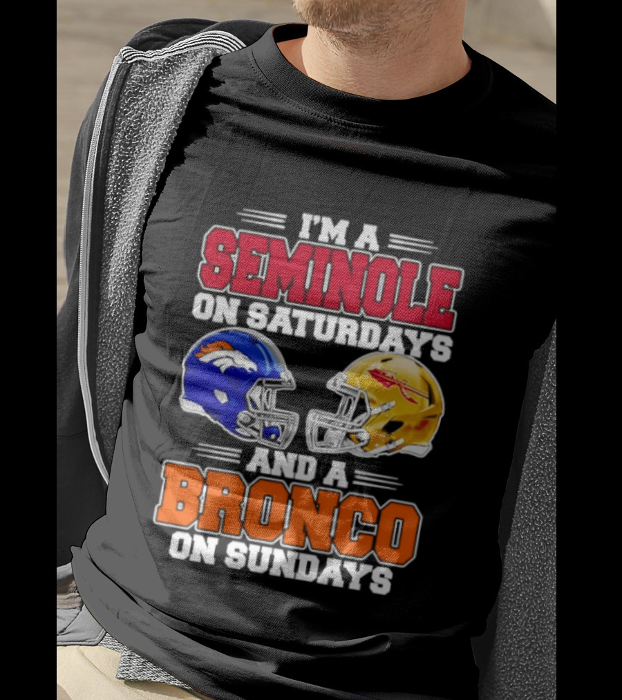 Seminole Saturdays Bronco Sundays Football Fan Gear T-Shirt