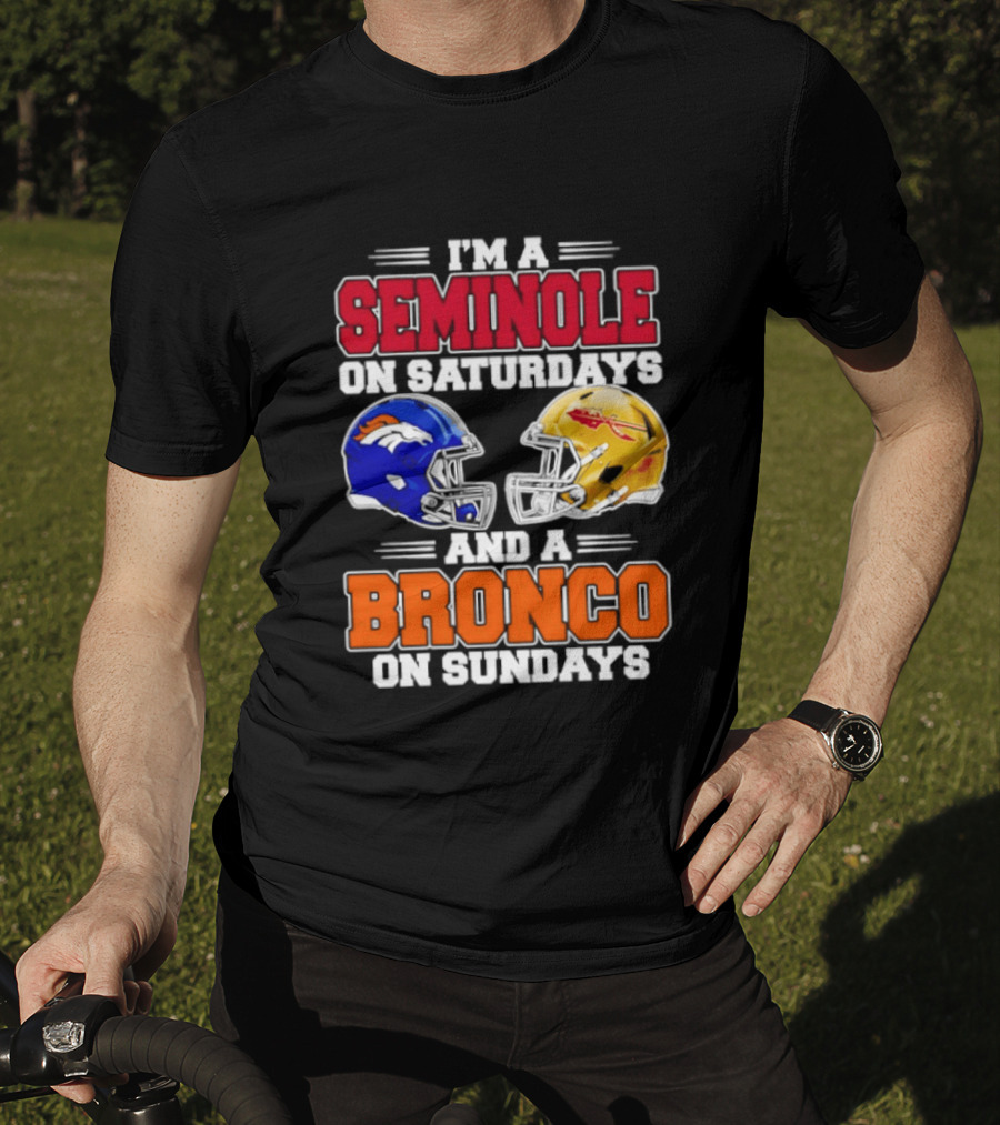 Seminole Saturdays Bronco Sundays Football Fan Gear T-Shirt
