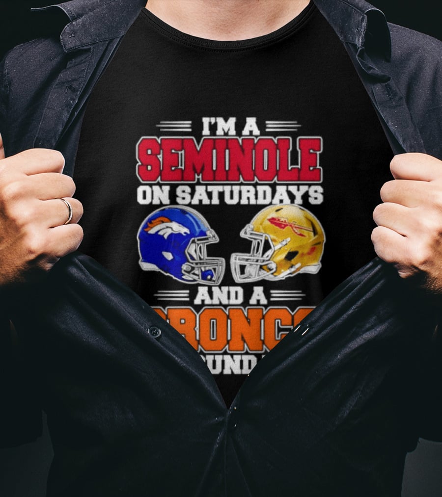 Seminole Saturdays Bronco Sundays Football Fan Gear T-Shirt