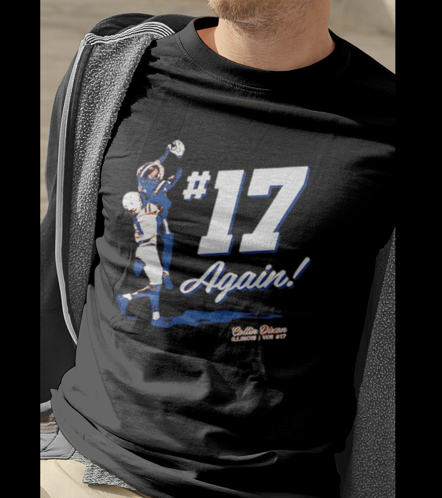 Collin Dixon Illinois Fighting Illini WR #17 Again T-Shirt