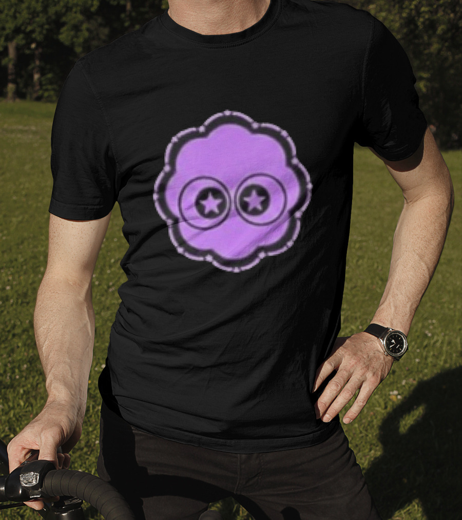 Ranboo Parti Pixel Bunny Star Eyes Purple T-Shirt