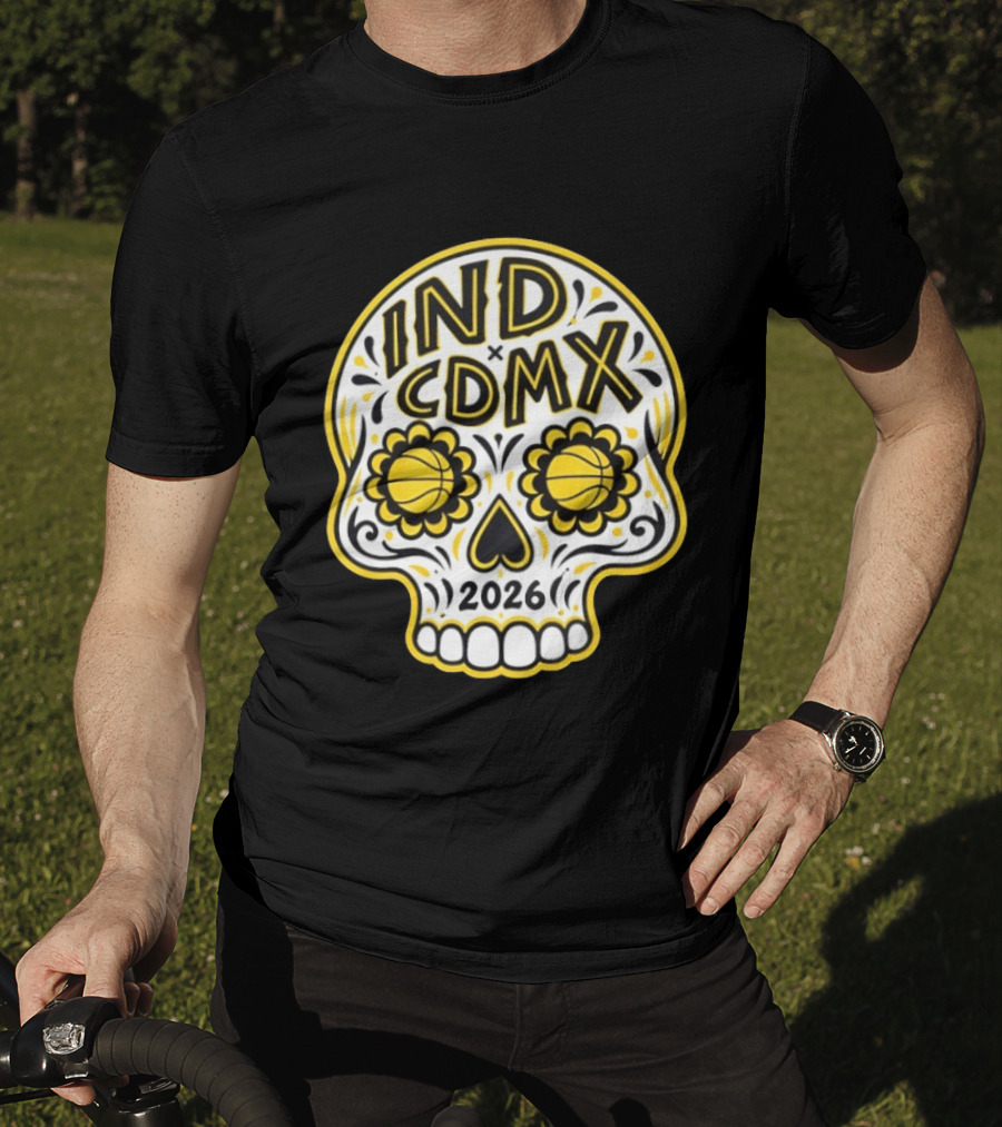 Indiana Pacers Indy CDMX 2026 Día De Muertos Mexico Skull T-Shirt