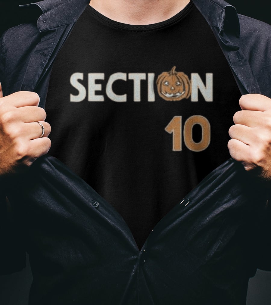 Section 10 Pumpkin Face Halloween T-Shirt