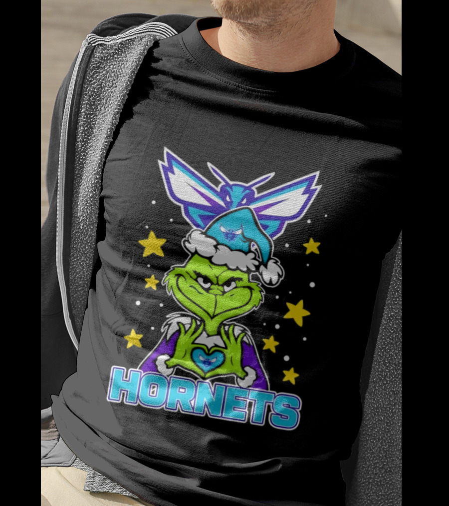 Hornets Christmas Grinch NBA Holiday Fan Gear T-Shirt
