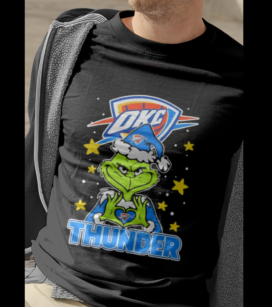 OKC Thunder NBA Christmas Grinch T-Shirt