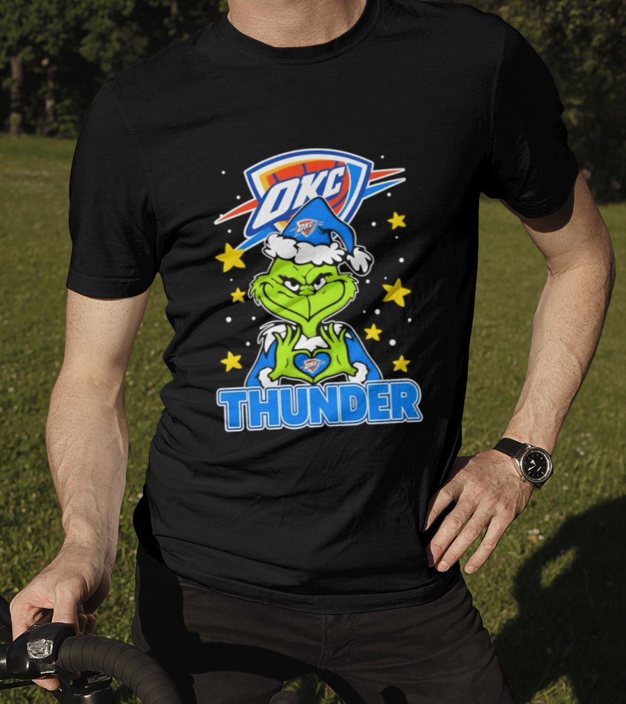 OKC Thunder NBA Christmas Grinch T-Shirt