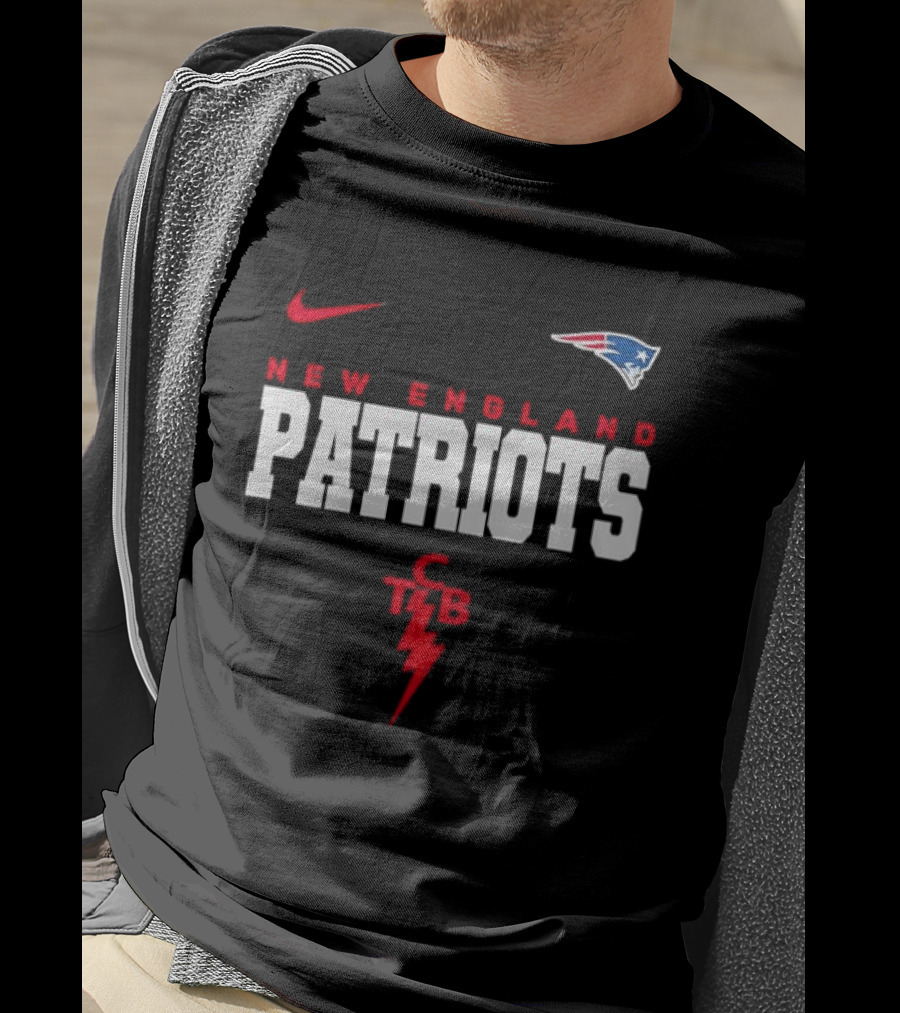 New England Patriots Elvis Presley TCB Lightning Bolt Nike T-Shirt