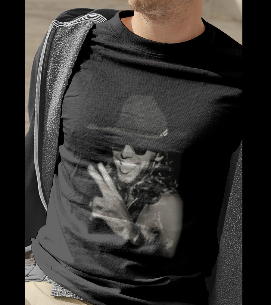 Warren Zeiders Cowboy Hat Black Sunglasses Peace Sign T-Shirt