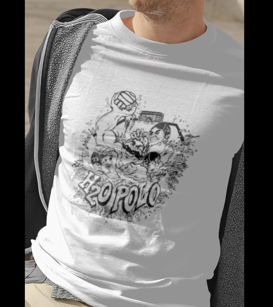 H2O Polo Water Players Cartoon Splash Action T-Shirt