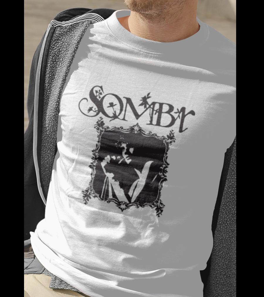 Sombr You Are The Reason Tour 2026 Orchid Purple Gothic Floral Frame Artistry T-Shirt