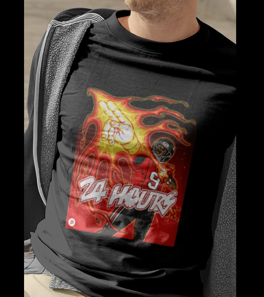 24 Hours Michael Penix Jr Atlanta Falcons NCAA Football 9 Flame T-Shirt