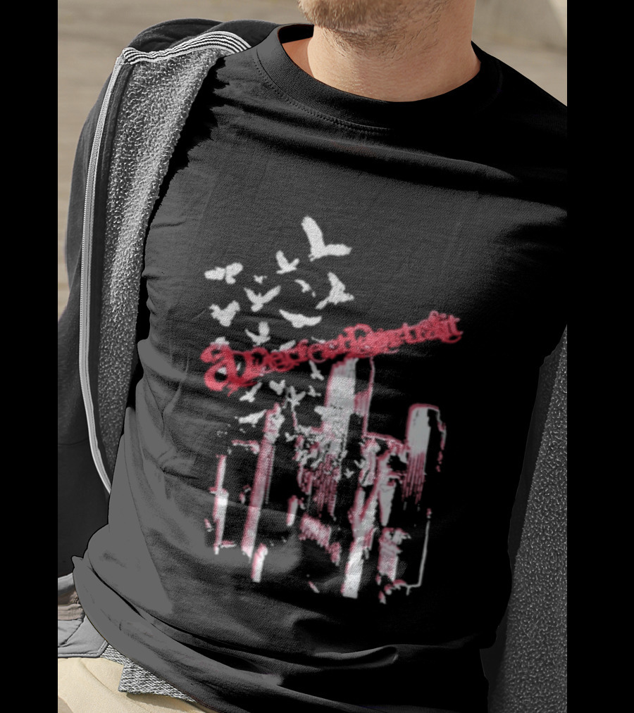 A Perfect Cityside Urban Skyline And Birds T-Shirt