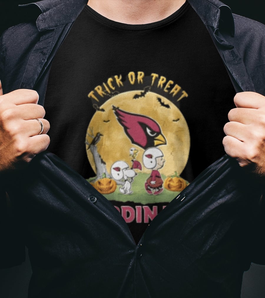 Trick Or Treat Arizona Cardinals Peanuts Halloween T-Shirt