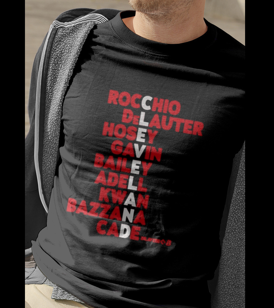 Cleveland Baseball Names Rocchio DeLauter Hosey Gavin Bailey Adell Kwan Bazzana Cade 2026 T-Shirt