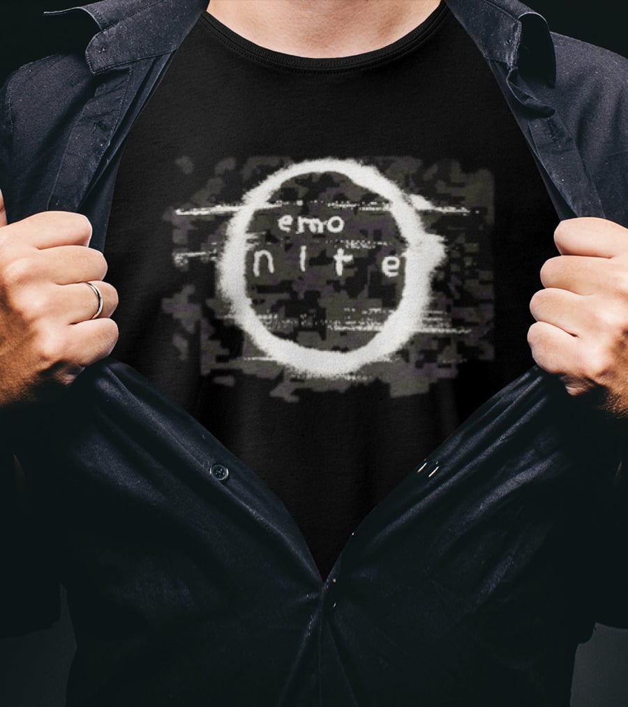 Emo Nite The Ring Grunge Style White Circular T-Shirt