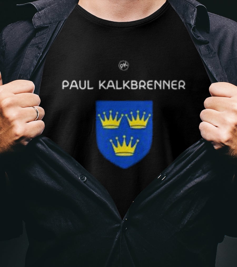 Paul Kalkbrenner Blue Crest With Three Yellow Crowns T-Shirt