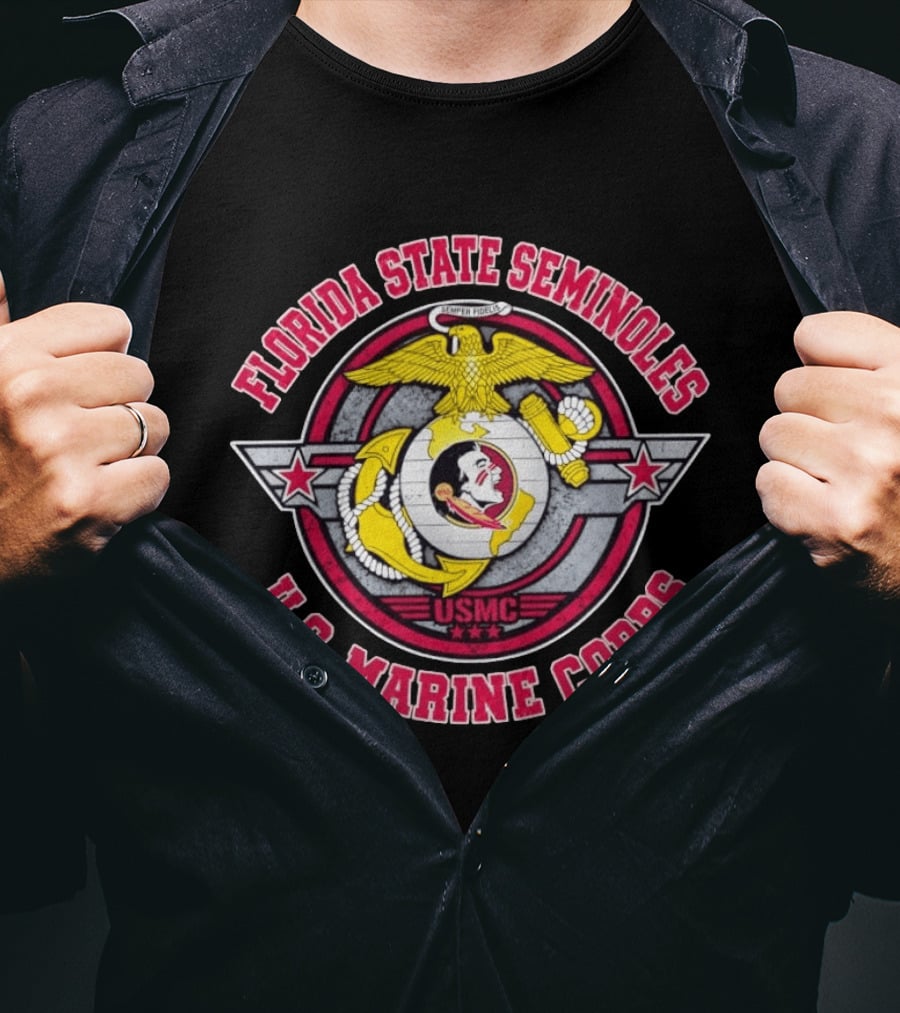 Florida State Seminoles US Marine Corps Semper Fidelis USMC T-Shirt