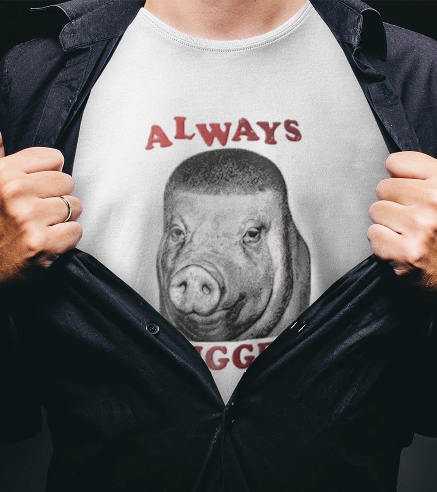 Always Wigged Pig Buzz Cut Haircut T-Shirt