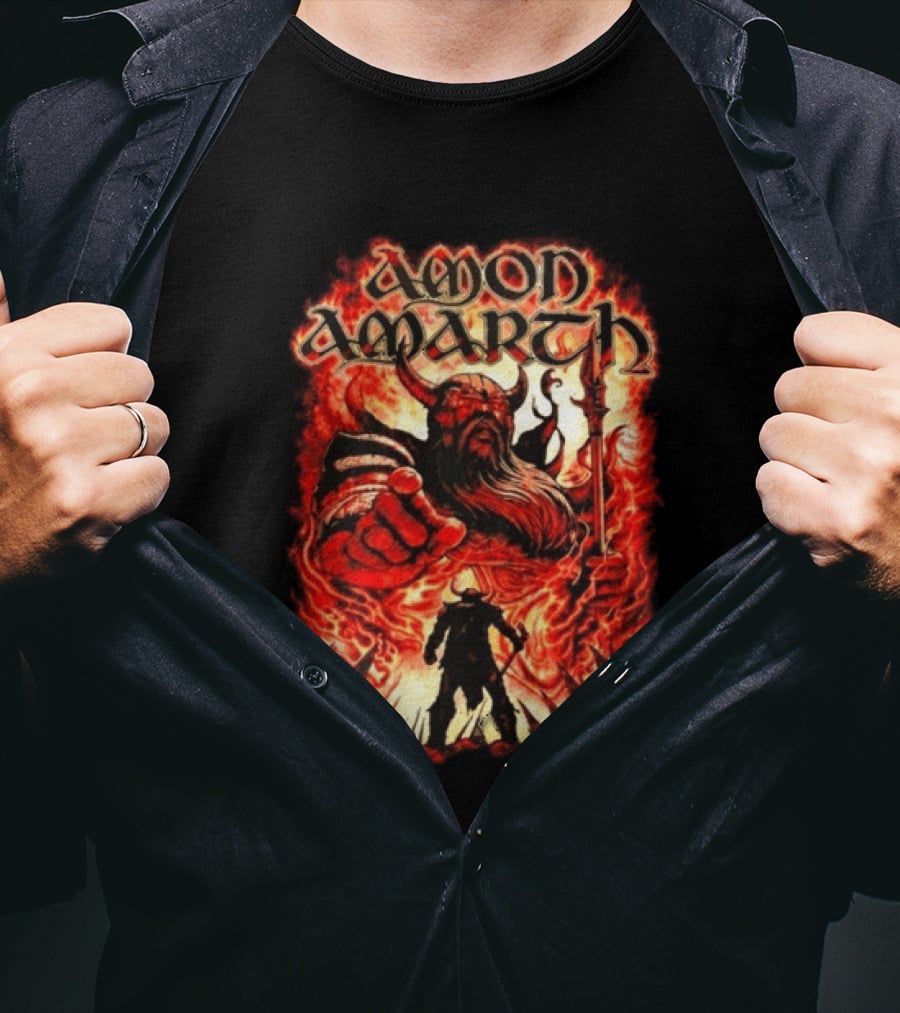 Amon Amarth Oden Wants You Red Zone Viking Warrior T-Shirt