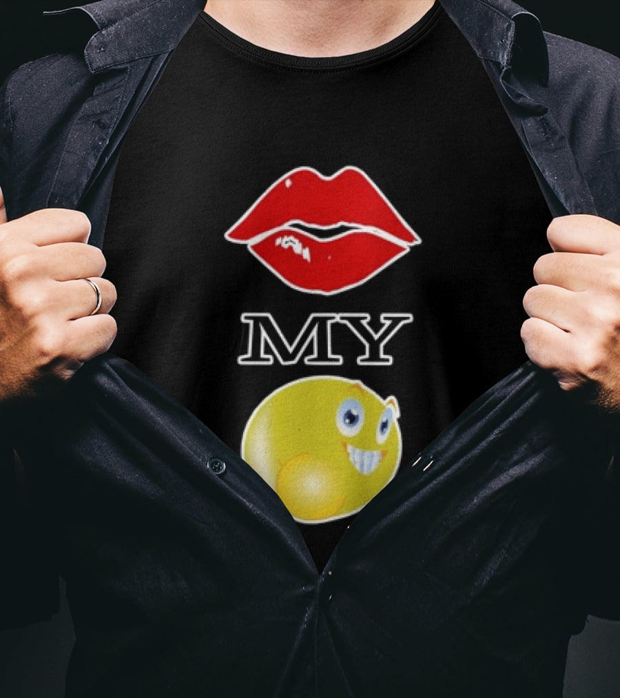 Grimykids Store Kiss My Emoji T-Shirt