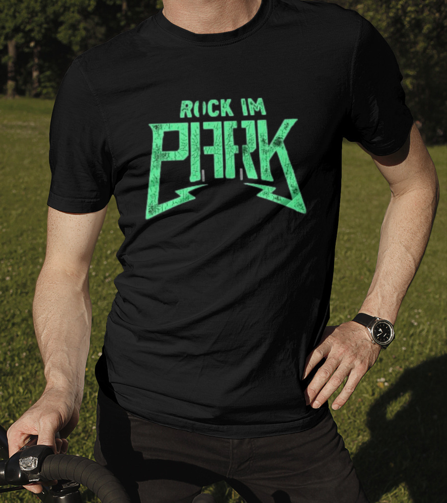 Rock Im Park Festival Merchandise Green Distressed T-Shirt