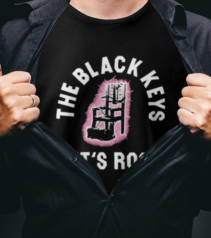 The Black Keys Let's Rock Electric Chair Pink T-Shirt