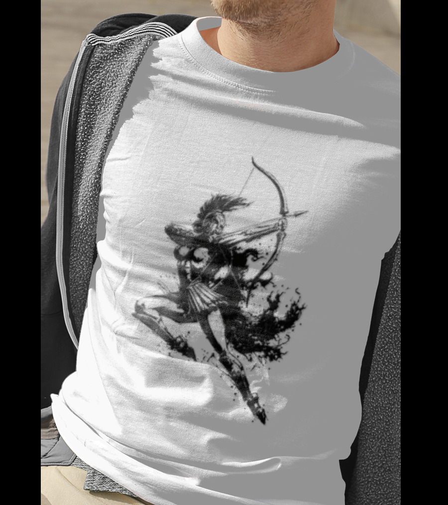 Female Spartan Warrior Archer Helmet T-Shirt