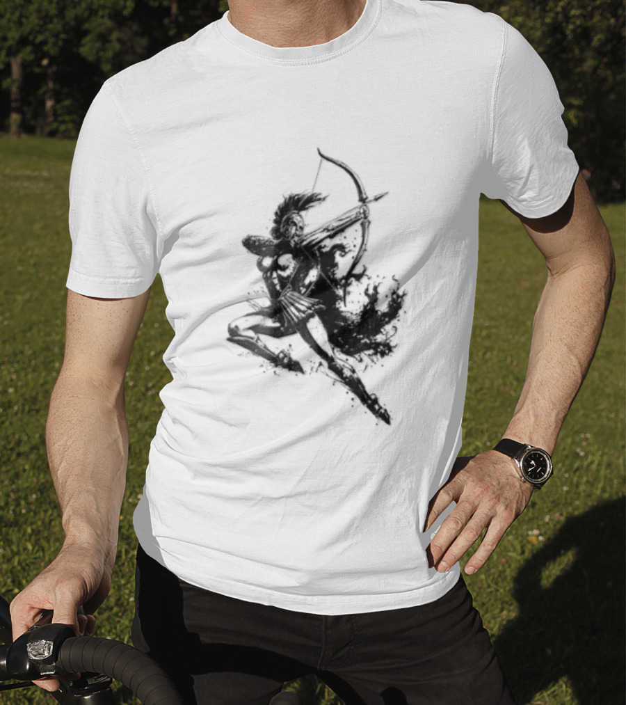 Female Spartan Warrior Archer Helmet T-Shirt