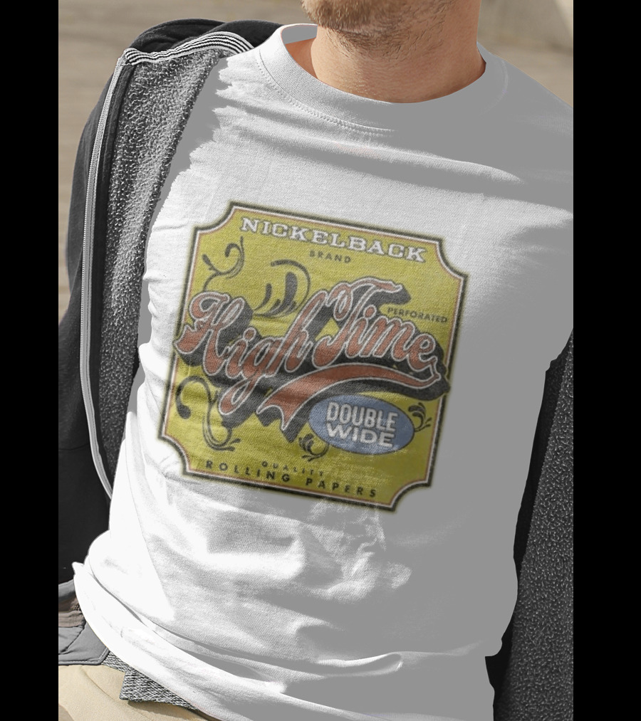 Nickelback Brand High Time Perforated Double Wide Rolling Papers T-Shirt