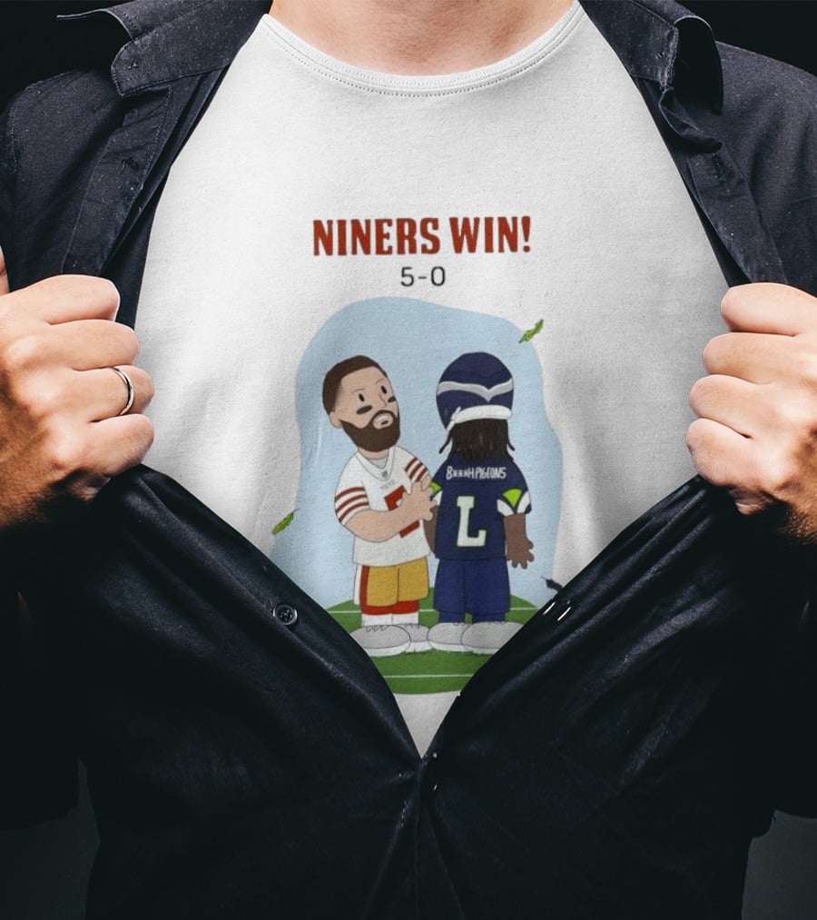 Niners Win 5 0 Bh Pigeons San Francisco 49ers Football T-Shirt