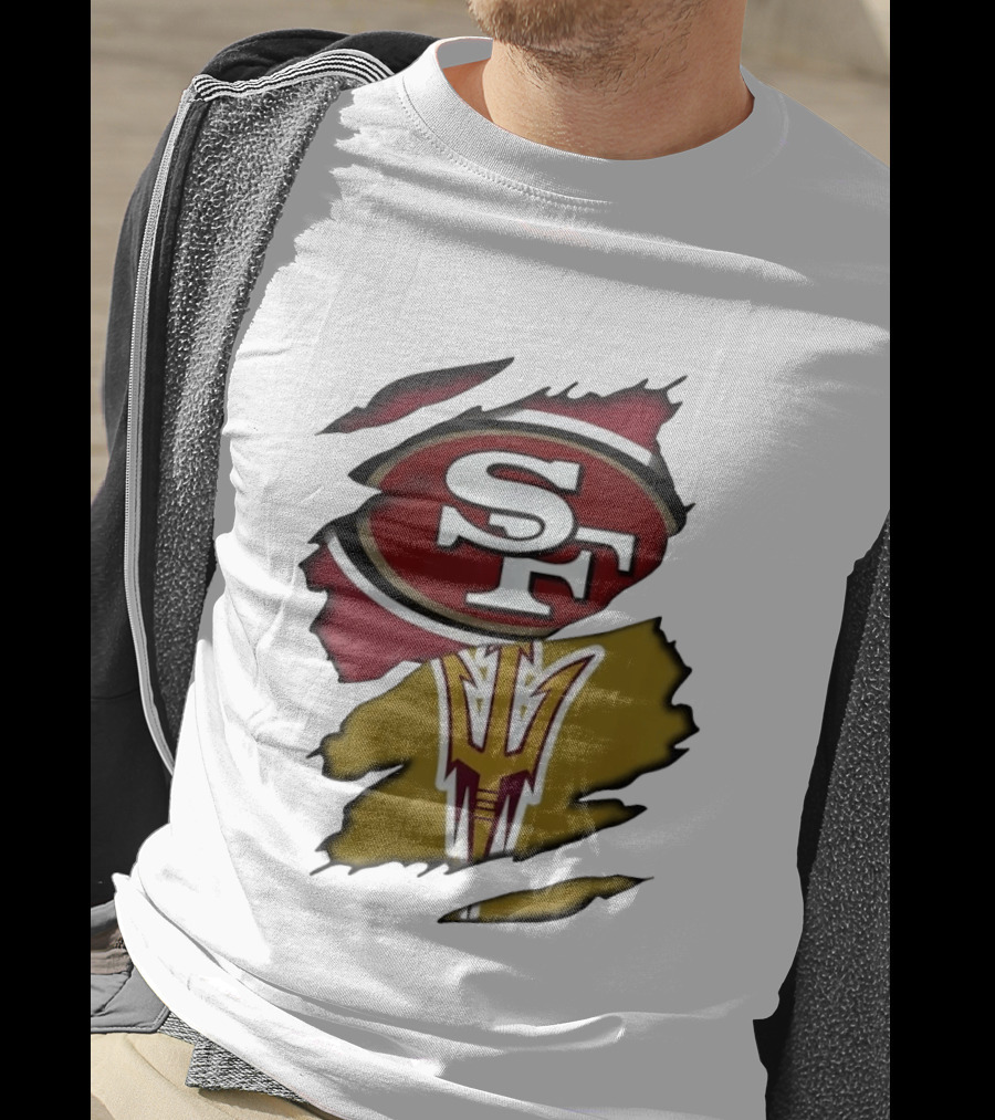 San Francisco 49ers Arizona State Sun Devils SF ASU Collaboration T-Shirt