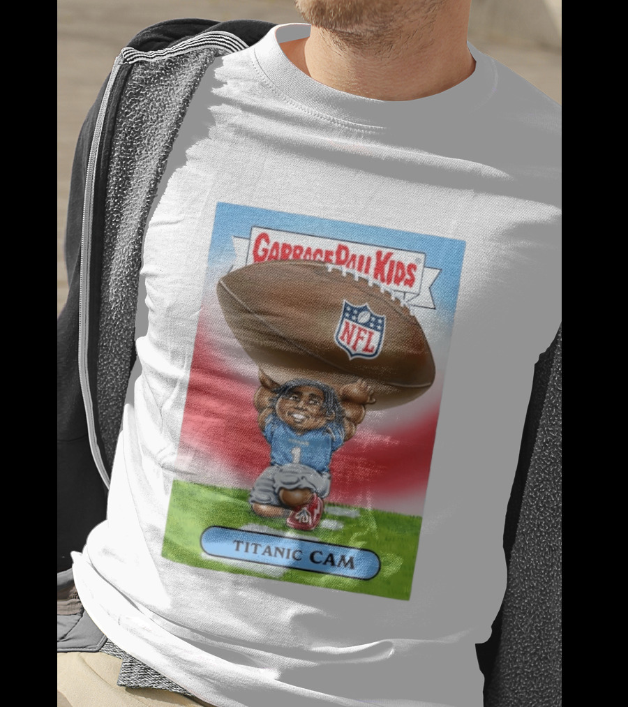 Garbage Pail Kids Titanic Cam NFL Tennessee Titans Card T-Shirt