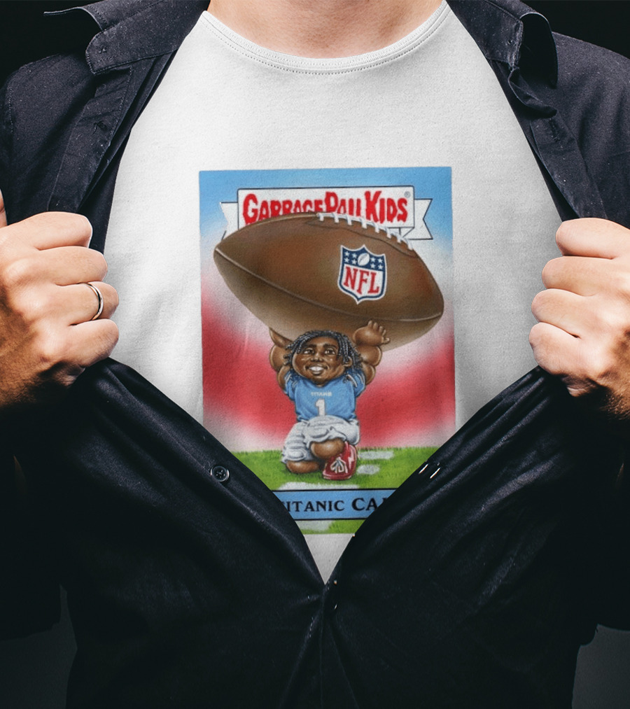 Garbage Pail Kids Titanic Cam NFL Tennessee Titans Card T-Shirt
