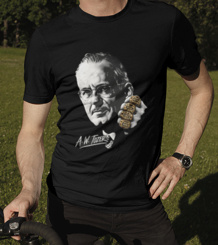 A W Tozer Glasses Three Championship Rings T-Shirt