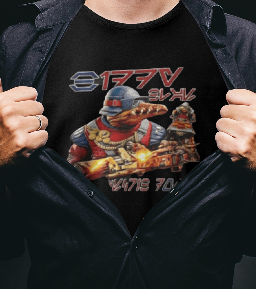 1776 Alien Creatures Riding Speeders War 20lin T-Shirt