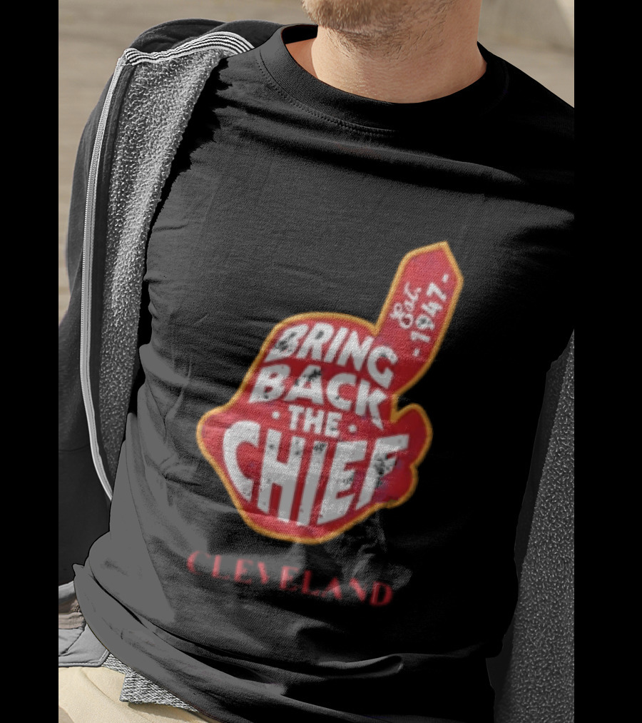 Bring Back The Chief Est. 1947 Foam Finger Red Yellow Cleveland T-Shirt