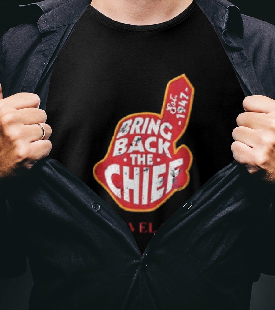 Bring Back The Chief Est. 1947 Foam Finger Red Yellow Cleveland T-Shirt