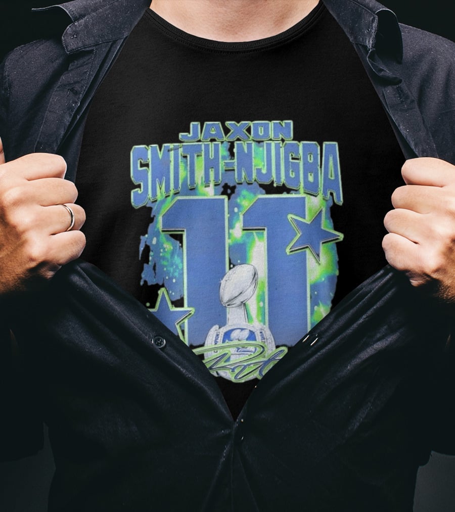 Jaxon Smith Njigba 11 Seattle Championship T-Shirt