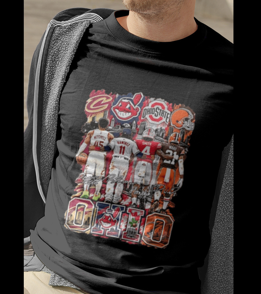 Ohio Cavaliers Guardians Buckeyes Browns Mitchell Ramirez Smith Ward T-Shirt