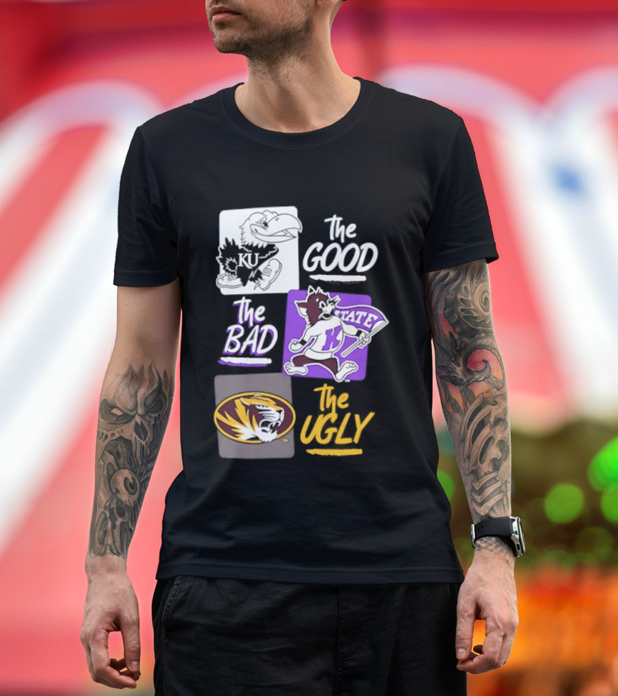 Kansas Jayhawks Wildcats Tigers The Good The Bad The Ugly T-Shirt