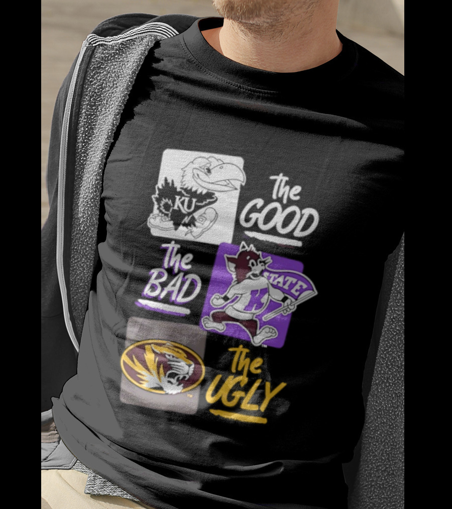 Kansas Jayhawks Wildcats Tigers The Good The Bad The Ugly T-Shirt