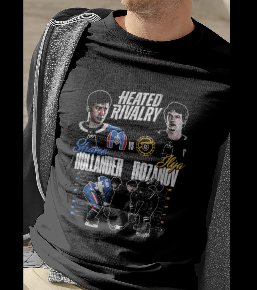 Heated Rivalry Shane Hollander Ilya Rozanov Montreal Metros Boston Raiders T-Shirt