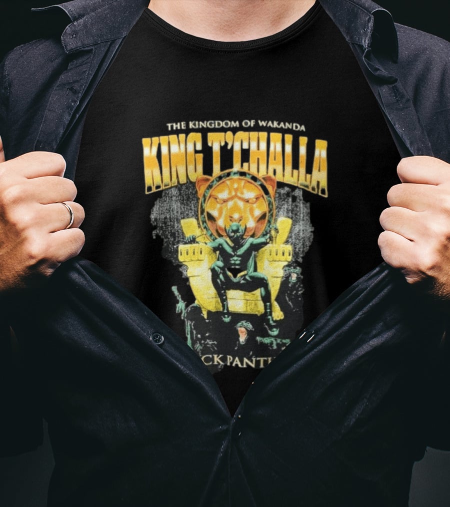 The Kingdom Of Wakanda King T'Challa Black Panther Exclusive Marvel Original T-Shirt