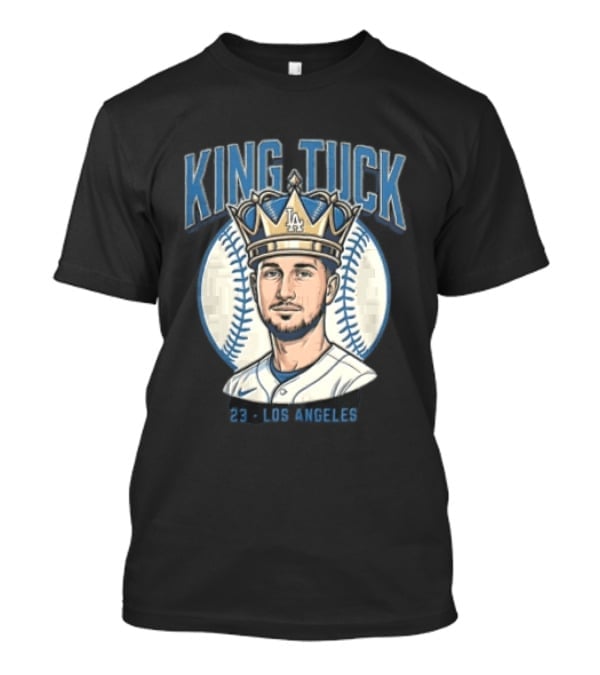 King Tuck Los Angeles Dodgers 23 Baseball Crown T-Shirt