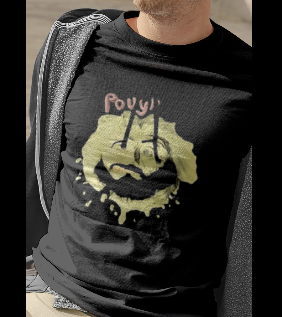 Pouya Clay Melted Smiley Face T-Shirt