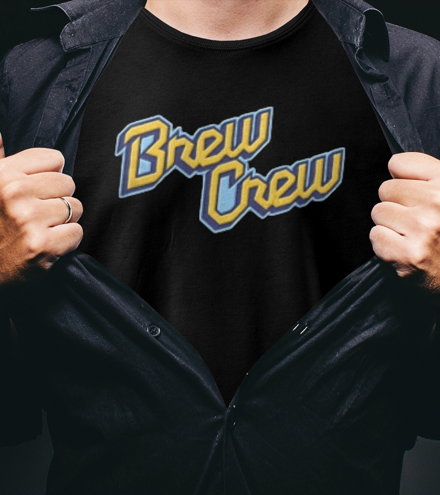 Milwaukee Brewers Brew Crew Yellow Blue T-Shirt